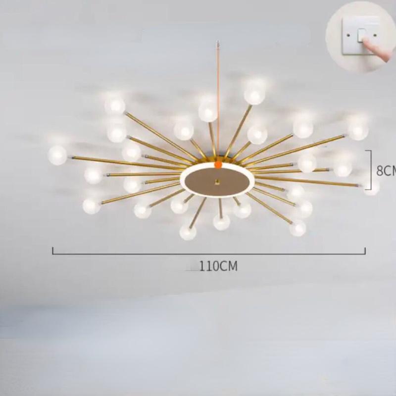 Скандинавская лампа для гостиной, потолочная лампа, лампа для спальни, простая современная креативная индивидуальная лампа, роскошные лампы