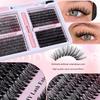 480 Clusters Diy False Eyelashes Clusters Extensions Individual Cluster Natural Segmented With Glue,Remover,Lash Brush,Tweezers