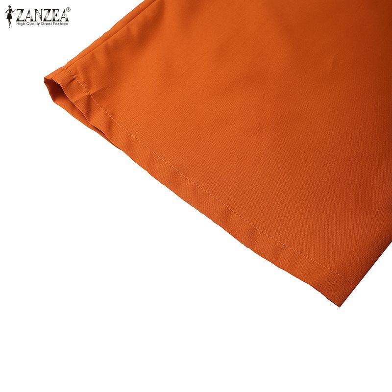 ZANZEA Женские повседневные комплекты из блузки и брюк с рукавом 3/4 из двух предметов