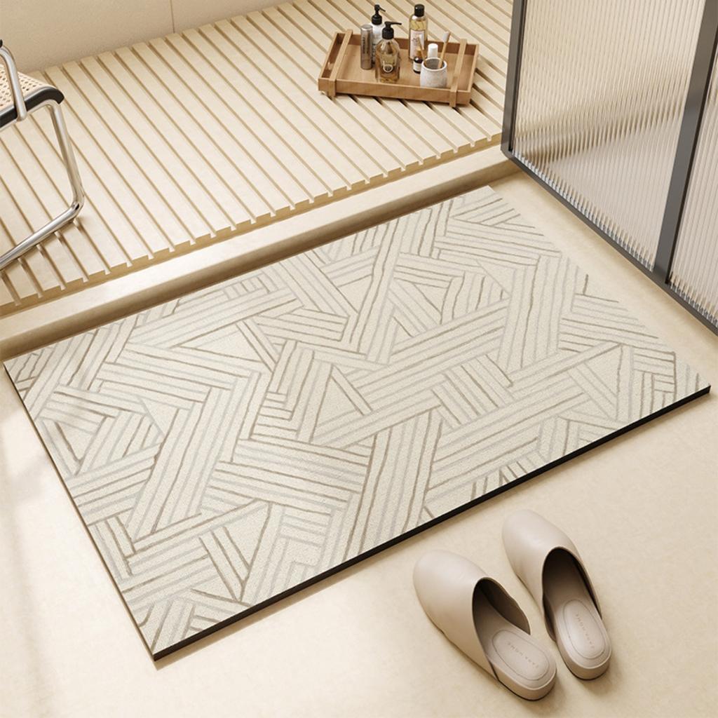 Diatom Printing Bathroom Thickening Mat Bath Non-slip Carpets In Wash Basin Bathtub Side Floor Rug Shower Room Doormat Memory Foam 3D Pad
