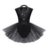 Ballet Leotards for Girls Toddler Leotard with Tutu Skirt Dance Tutu Dress Shiny Rhinestones Performance Dresses