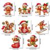 8Pcs Acrylic Special Shaped Christmas Cartoon Hanging Diamond Art Kits 5D DIY Diamond Art Hanging Decorations Bedroom Decoration