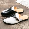 Fashion Summer Half Slippers Men's Slip-on Loafers Soft Sole Comfortable Fashion Casual Shoes Buckle Lightweight Outdoor Driving Shoes