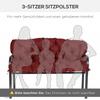 Seat Cushion For Benches Bench Cushion With Fastening Straps For Up To 3 People Foam Filling Seat Cushion