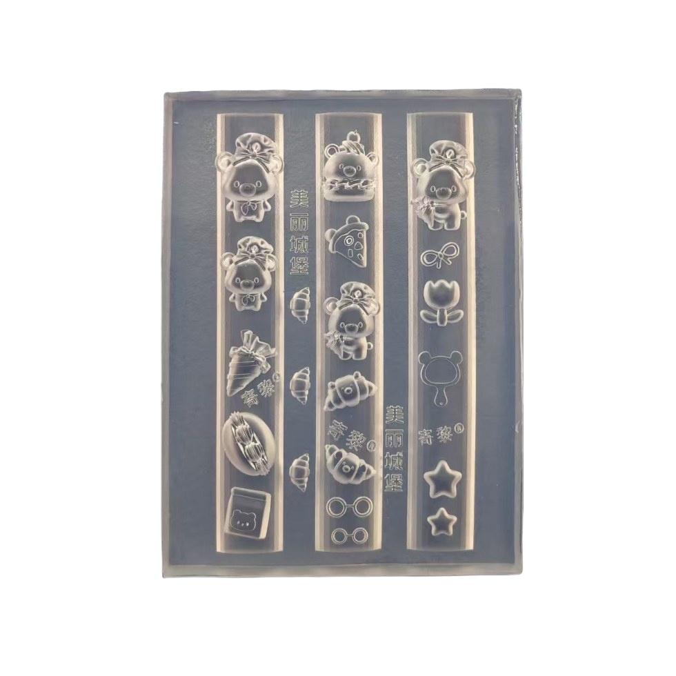 Силиконовая форма для лепки снеговика на ногти Рождественский подарок DIY Украшения для ногтей Объемная пластина для стемпинга Маникюрные инструменты для ногтей