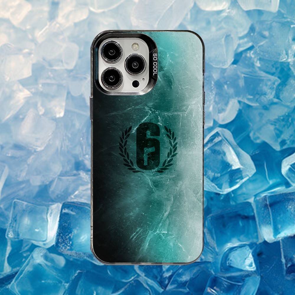 Rainbow S-Six S-Siege Phone Case For iPhone 16,15,14,13,12,11,Mini,Pro,SE,MAX White Matte Shockproof Cover