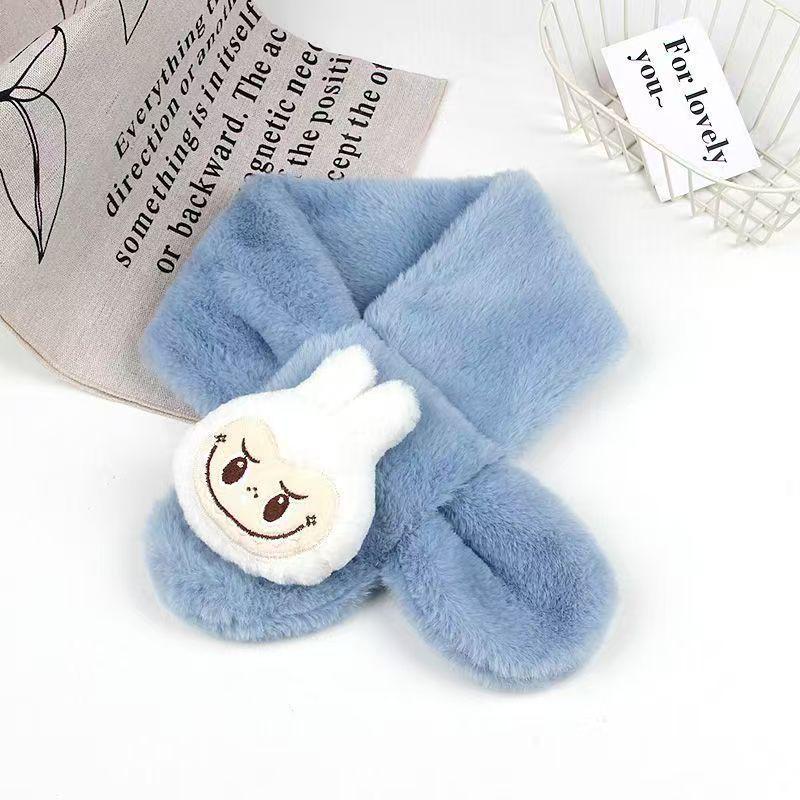 New Winter Children's Cute Cartoon Plush Faux Fur Snood Scarf