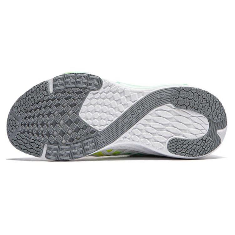 Li Ning Childrens Zhuque 1.0 удобные универсальные амортизирующие кроссовки с низким верхом для бега детские кроссовки белые зеленые YKFU004-3