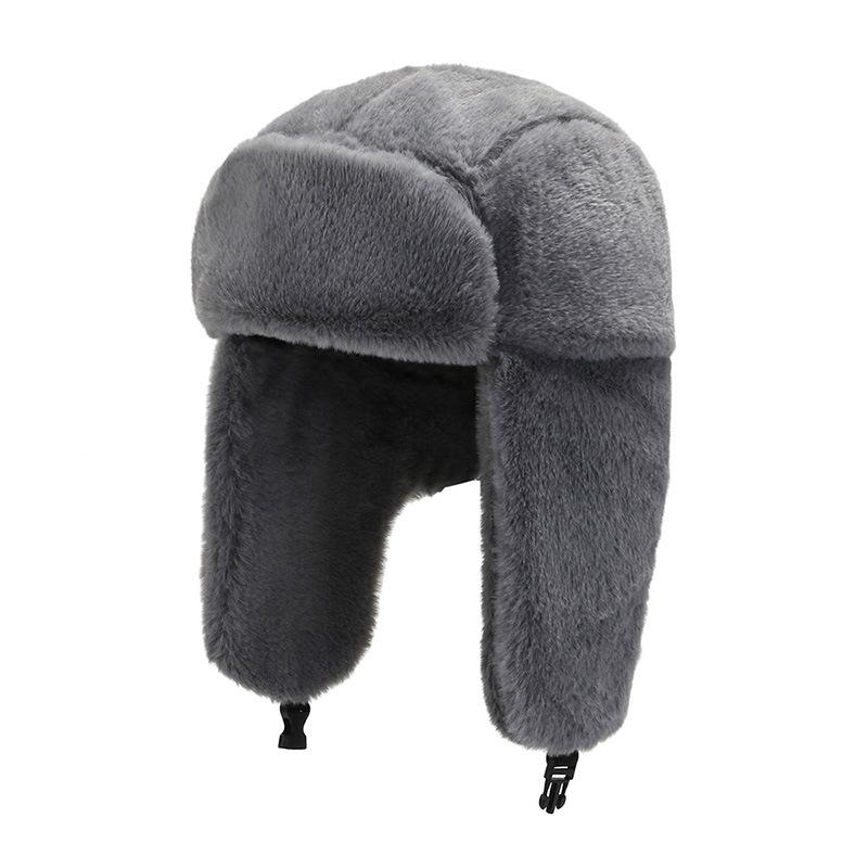 Winter Lei Feng Hat for Women Outdoor Riding Cold Protection and Warm Ear Protection Hat Plus Velvet Thickened Men's Northeast Cotton Hat