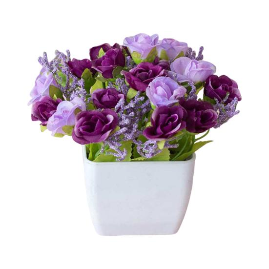 Поддельный цветок бонсай, креативный, нежный, без полива, искусственный цветок в горшке, увеличивает жизнеспособность, искусственный бонсай в горшке, искусственный цветок бонсай, домашний декор