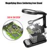 DIY Welding Tool With 3X/4.5X/25X Magnifying Glass Illuminated LED Alligator Clip Holder Clamp Helping Repair 3 Hand Soldering Iron Stand