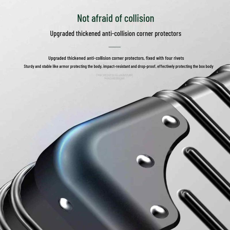 HANDUNYOU Durable Aluminum Frame Luggage with USB & Cup Holder