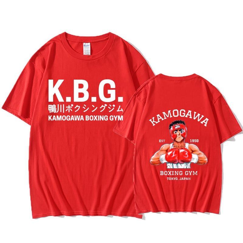 New Hajime No Ippo Kamogawa Boxing Gym T Shirt Men's Fashion Anime Printed Tees Casual Outdoor Personality Loose Short Sleeve