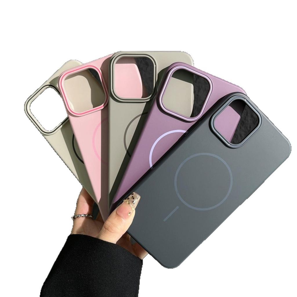 Магнитный мягкий ПК-чехол, Маленький свежий и милый цветной чехол, Всесторонний магнитный жесткий чехол для мобильного телефона для пары и богини