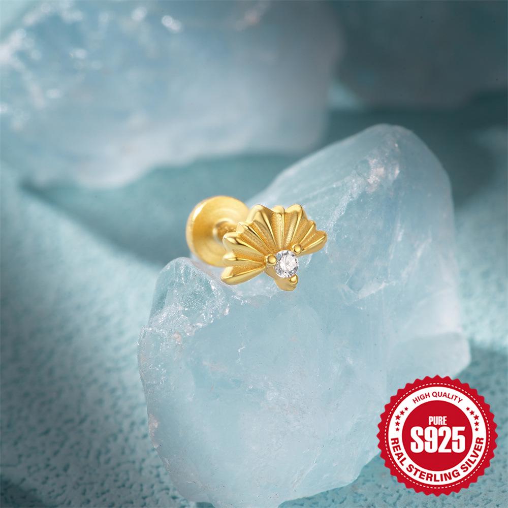 Серьги-пусеты из стерлингового серебра 925 пробы, в форме капли, треугольника, с гранатом и опалом