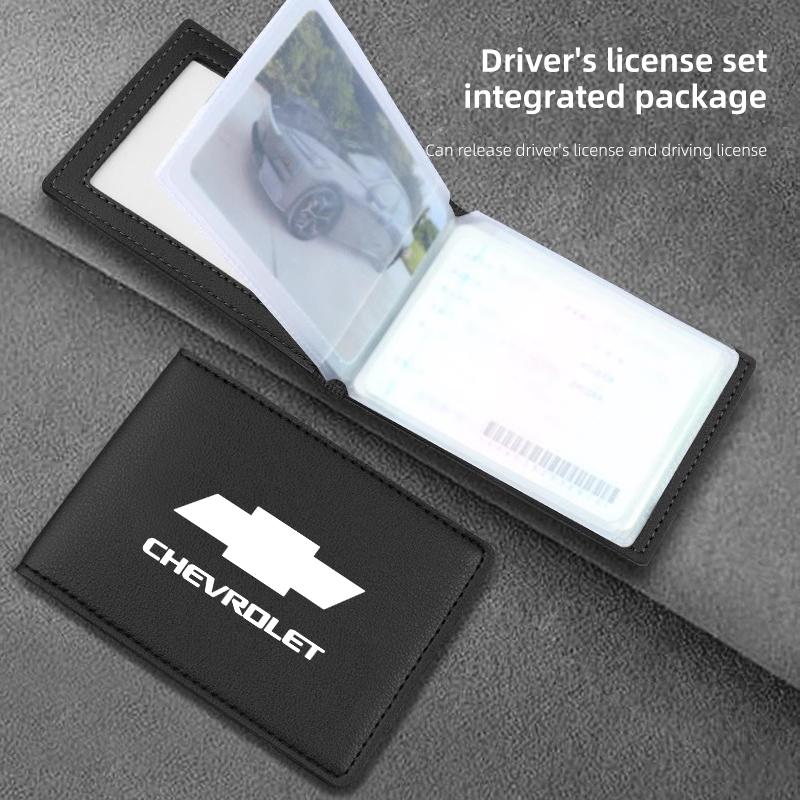 Car Driving Documents Protective Case Card Holder For Chevrolet Cruze Malibu Colorado Suburban Equinox Blazer Trax Camaro Spark