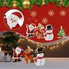 Snowman Christmas Decorations Indoor, Cute Snowman Winter Tiered Tray Decor Set Of 3, Wooden Snowman Xmas Table Decoration For Party Home Shelf Door