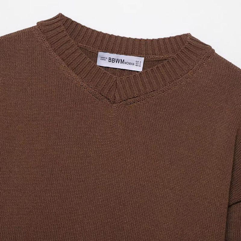 Araltay New Arrival Fashion Style Women's Clothing Fashion All-Match Pure Color V-neck Sweater Tops 6771140700