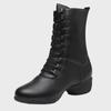 Ботинки для танцев Square Dance Boots с мягкой подошвой и молнией - средний каблук с воздушной подушкой, стиль «матрос», одежда на все времена года