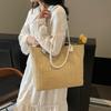 Trendy Straw Bag Women's 2025 New Handbag Casual with Vacation Beach Bag Women's One-shoulder Crossbody Bag