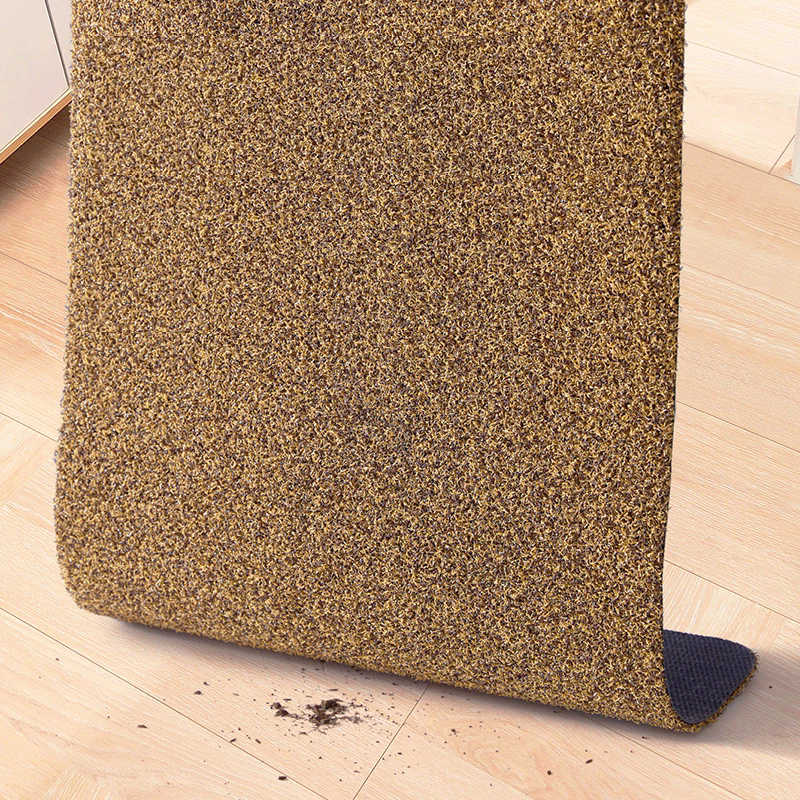 Shoes Clean Door Mat Anti-Slip Floor Carpet Rug 40x60cm Polyester Fiber Black Coffee TPR Rubber Non Slip Doormat Home Decoration