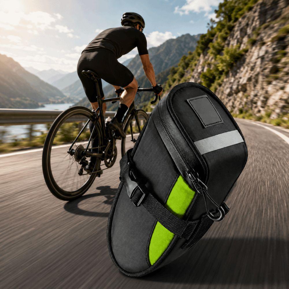 Waterproof Bike Saddle Bag with Reflective Bicycle Seat Bag Cycling Tail Bag Under Seat Storage