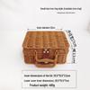 Upgraded Iron Frame Rattan Woven Suitcase - Reinforced Cosmetic Storage Box
