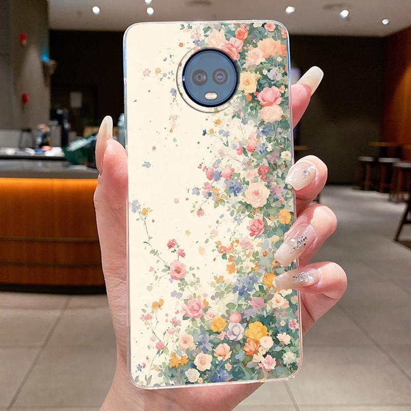 For Motorola Moto G6 Plus Case Clear Luxury Fashion Butterfly Flowers Soft Silicone Phone Cover for Motorola G6 Plus G6+ Casing