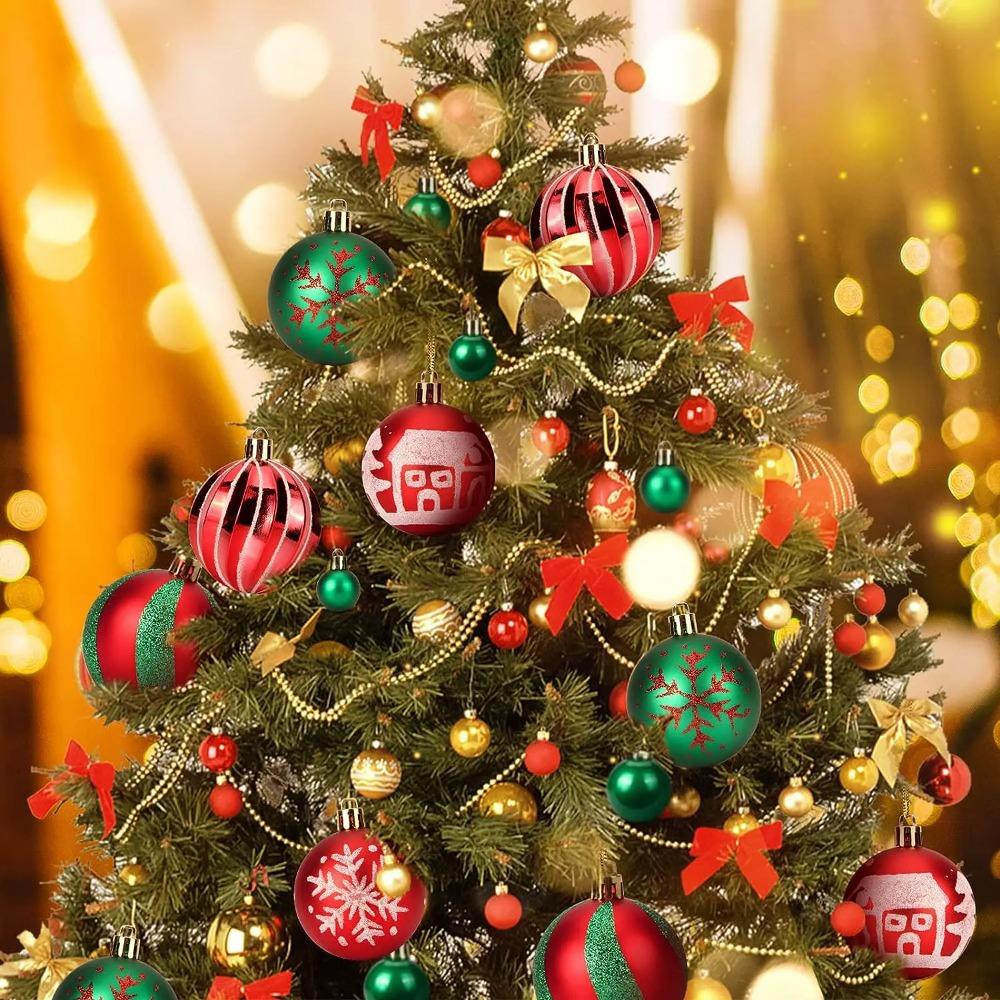 30Pcs/box Electroplated Painted Christmas Balls 6cm Christmas Tree Ornaments Ball  Christmas Party