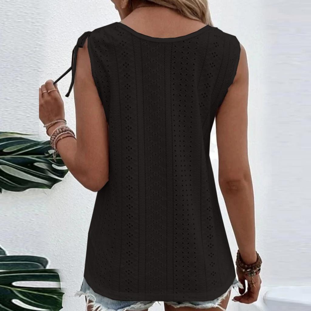 Women's Sexy Casual Solid Color U Neck Vest T-Shirt