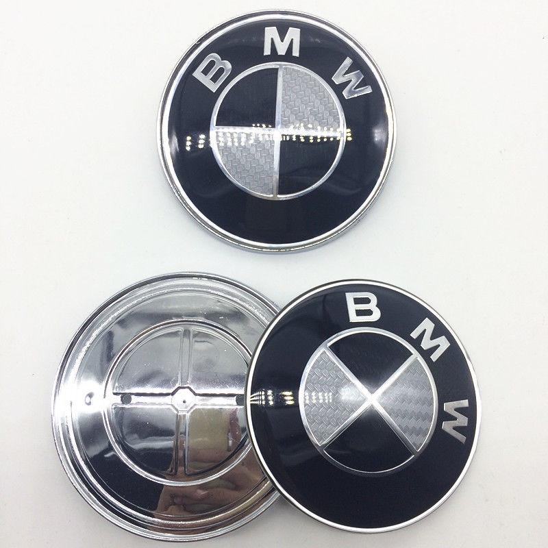 Premium Quality Carbon Fiber Replacement Bmw Badge 82mm Front Hood And Trunk Logo Emblem