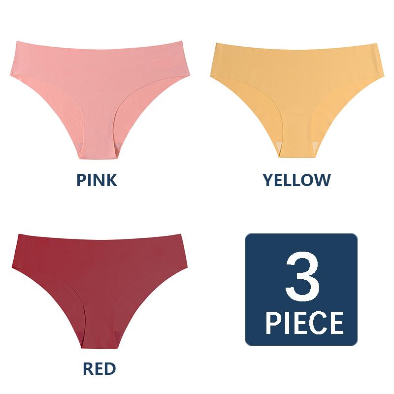 Flarixa 3 шт., бесшовные женские трусики из ледяного шелка, стринги, дышащие удобные женские трусы с низкой талией, женское сексуальное женское белье