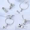 Jigsaw Heart Clip Pendant Rabbit Robot Charm 925 Silver Bead Fit Bracelet Women Accessory Valentines Fine Gift Jewelry
