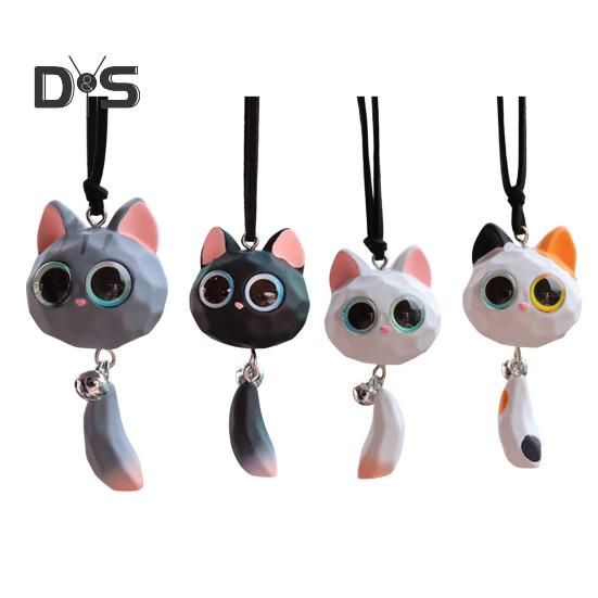 Подвесное украшение для автомобиля в виде кошки, симпатичная лиса, украшение для зеркала заднего вида автомобиля, декоративные аксессуары для салона автомобиля