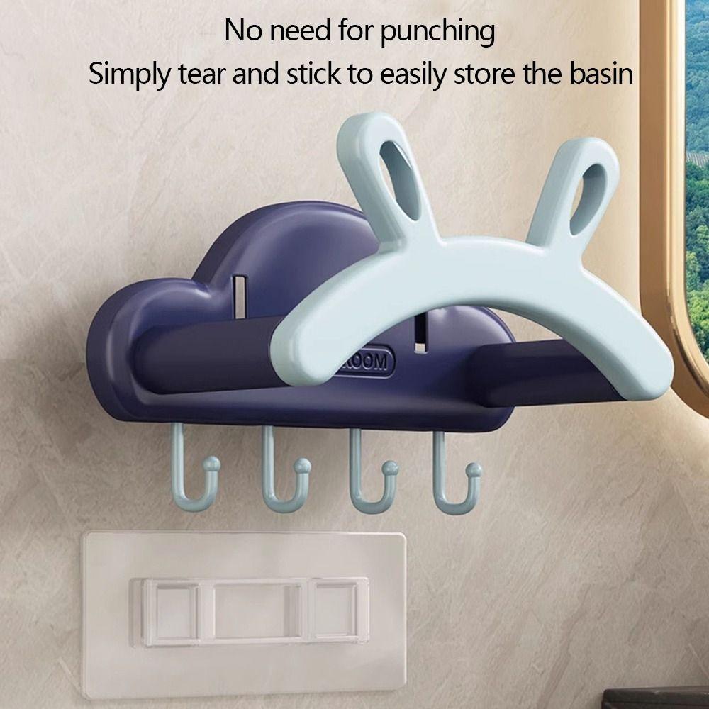 Rabbit Ears Storage Shelf Telescopic Storage Rack New Washbasin Hook Bathroom