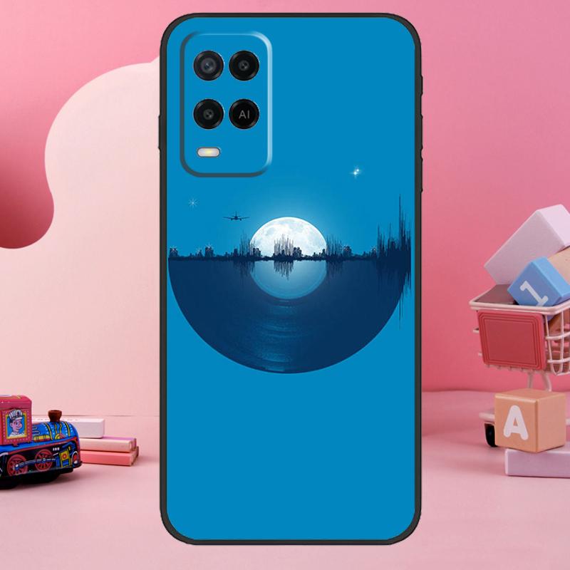 Vinyl DJ Record Art Case For Oppo A98 A78 A18 A38 A58 A60 A80 A40 A77 A57 A17 A74 A54 A94 A96 A76 A16 A15 A5 Pro