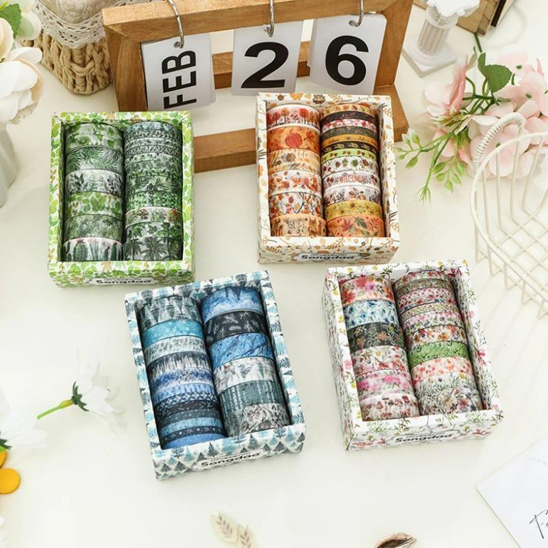 Четыре сезона васи-ленты 18 рулонов васи-лента Cinta Adhesiva Decorativa Plants Diary Decoration Scrapbooking Supplies Washitape