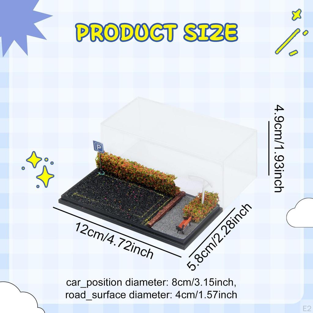 1/64 Diecast Car Display Case Parking Diorama Base