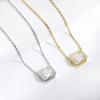 D Color 2ct Emerald Cut Genuine Moissanite Necklace for Women Colorless Luxury Wedding Jewelry 925 Sterling Silver Pendant GRA