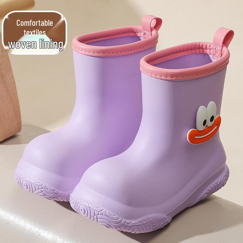Детские непромокаемые сапоги Dopamine для мальчиков и девочек - Нескользящие, с подкладкой из ЭВА-флиса, Съемные, для детского сада и школы