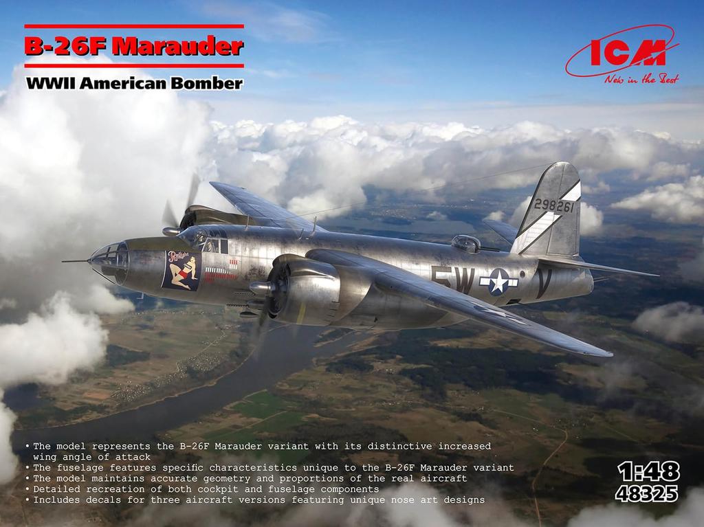 ICM 1/48 масштаб американский B-26F Marauder пластиковая модель 48325 (самолет)