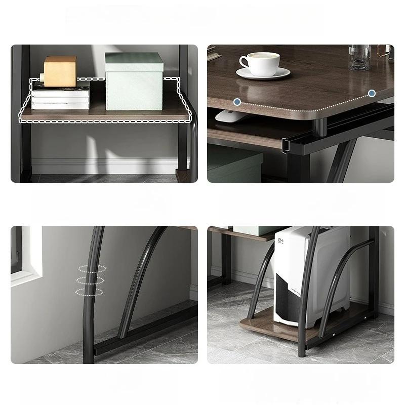 Металлические компьютерные столы для игровой комнаты, игровой стол с местом для системного блока, простые прочные материалы, многофункциональный письменный стол для комнаты