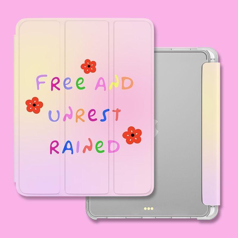 Для iPad 2021 9th чехол Высококачественный чехол с английским градиентом для iPad с тройным креплением для iPad Air6 11 13 Pro11 Pro13 2024 8th 7th 10.2 с подставкой для карандашей