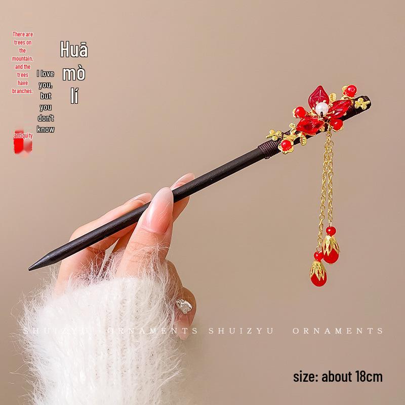 High-End Retro Chinese Tassel Hairpin for Women - Versatile Alloy Hair Clip for Elegant Updos