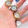 Трендовое унисекс кольцо из сплава с кварцевым механизмом, римское, мужское и женское, новое, золотистое, серебристое, часы-кольцо на палец, цифровые часы-кольцо, студенческое украшение AVE