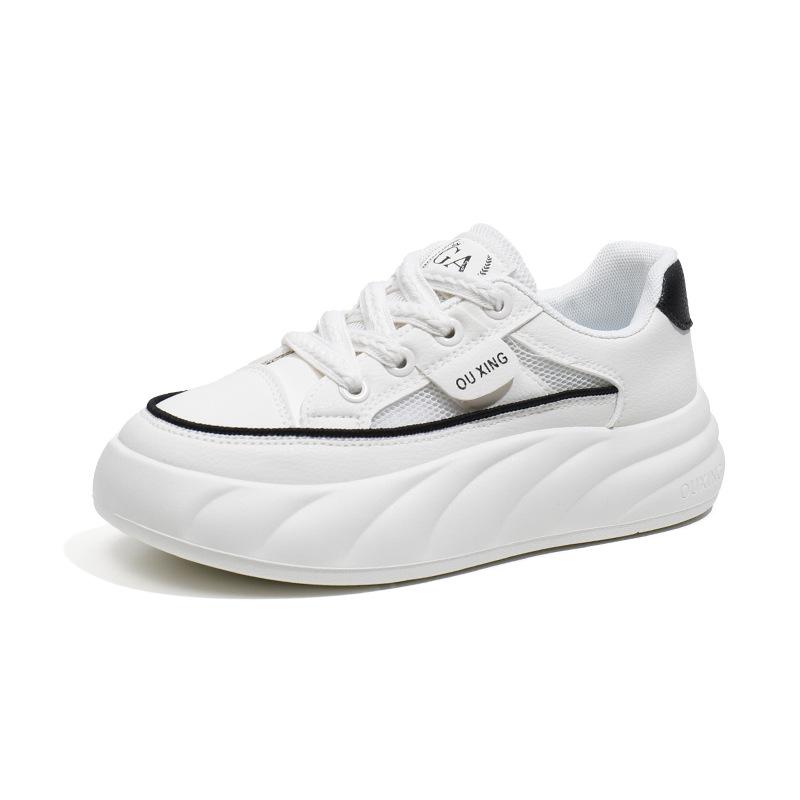 Thick Bottom Heightened Shoes Women's Shoes New Versatile Summer Breathable Casual Sneaker Women's White Shoes Board Shoes