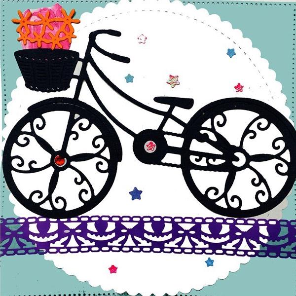 1шт. Велосипедная головоломка из углеродистой стали, травление, тиснение, углеродистая сталь, высечка, нож для резки, высечка