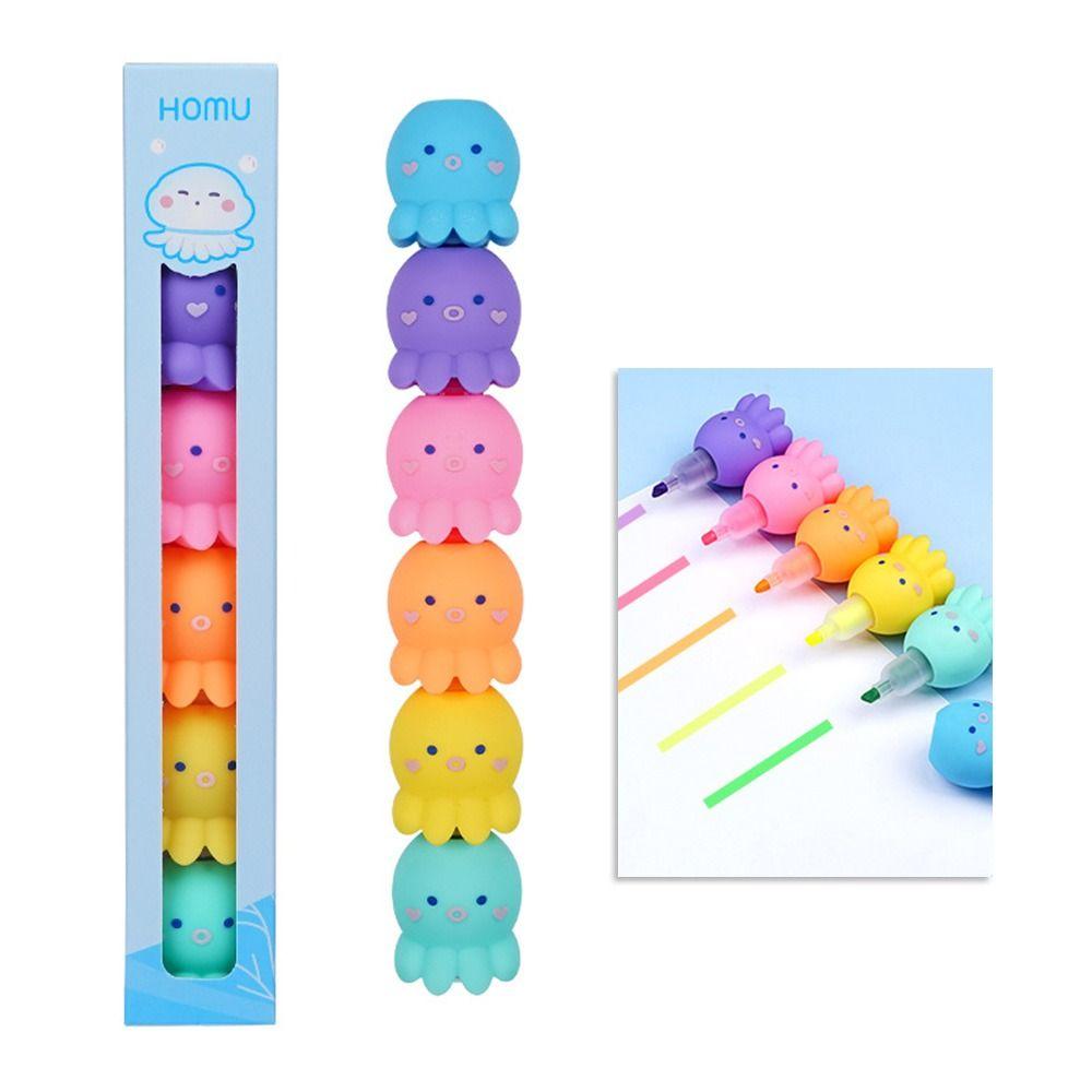 Learning Prize Student Gift Line Color Marker Pen Fluorescent Pen Hand Account Pen Highlighter