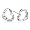 Fashion Version Hollow Heart Stud Earrings, Women's Seiko Silver-plated Ear Jewelry