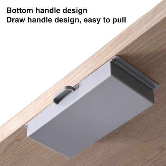 Скрытый под ящиком стола самоклеящийся пластиковый ящик для хранения ювелирных изделий для макияжа для кухни